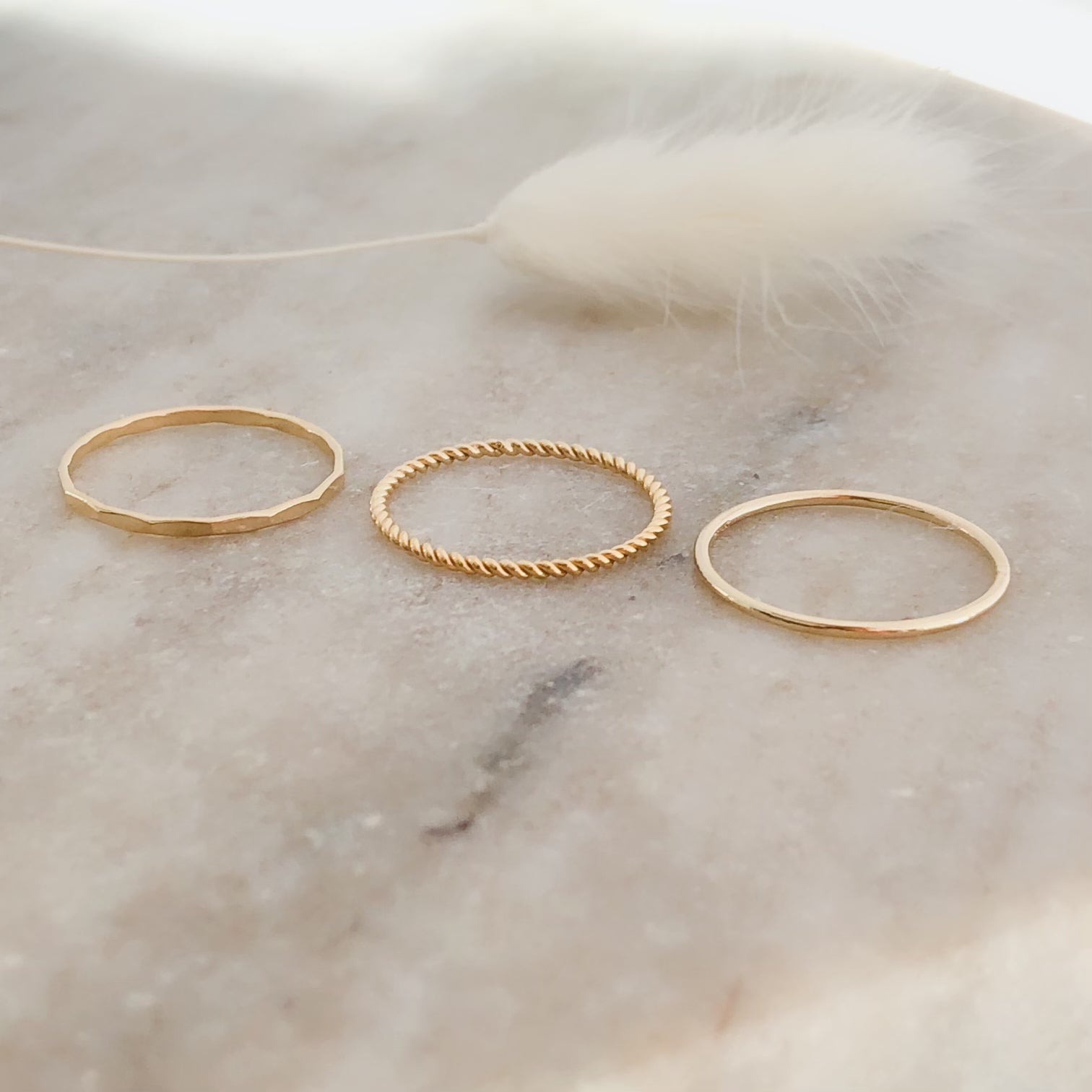 Twisted Stacking Ring  | Gold