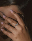 White Topaz Journey Ring: Silver