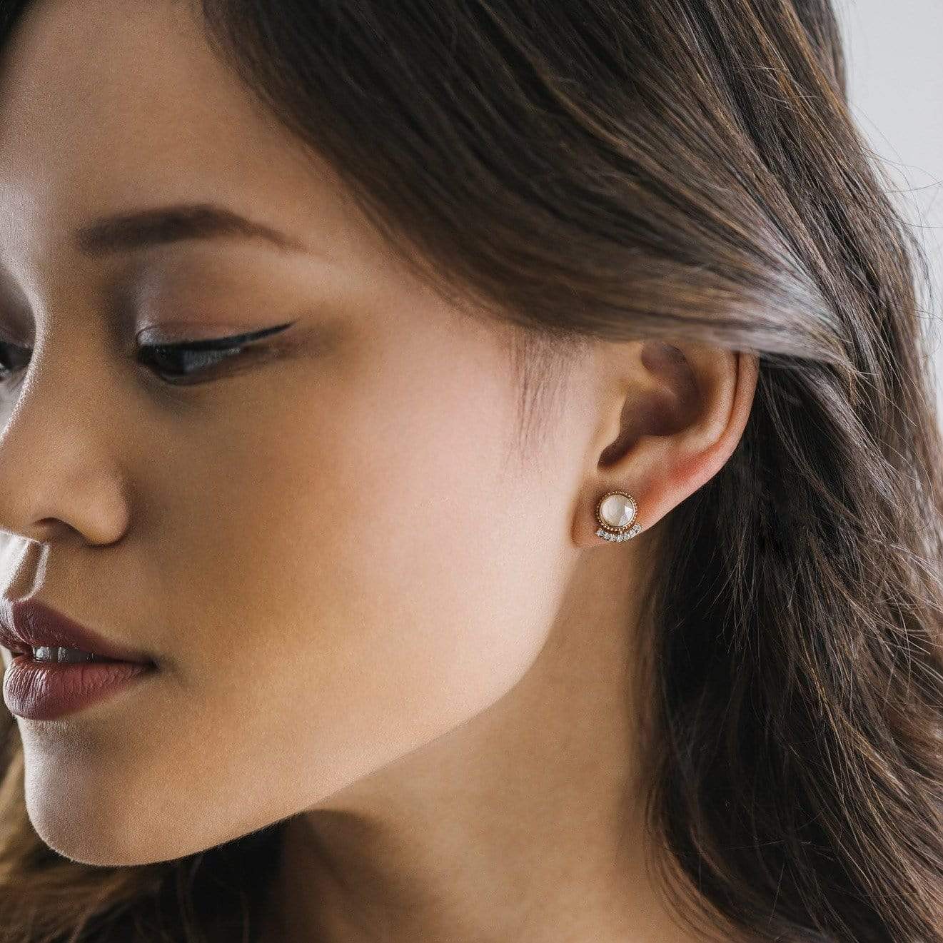 Mimosa Post Earrings - Champagne