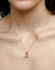 Cowboy Boot Charm Necklace | Gold