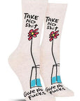Blue Q Take No Shit Give No Fucks Women's Crew Socks