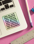 Pro-Black... Sticker