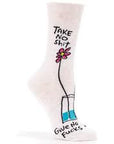 Blue Q Take No Shit Give No Fucks Women's Crew Socks