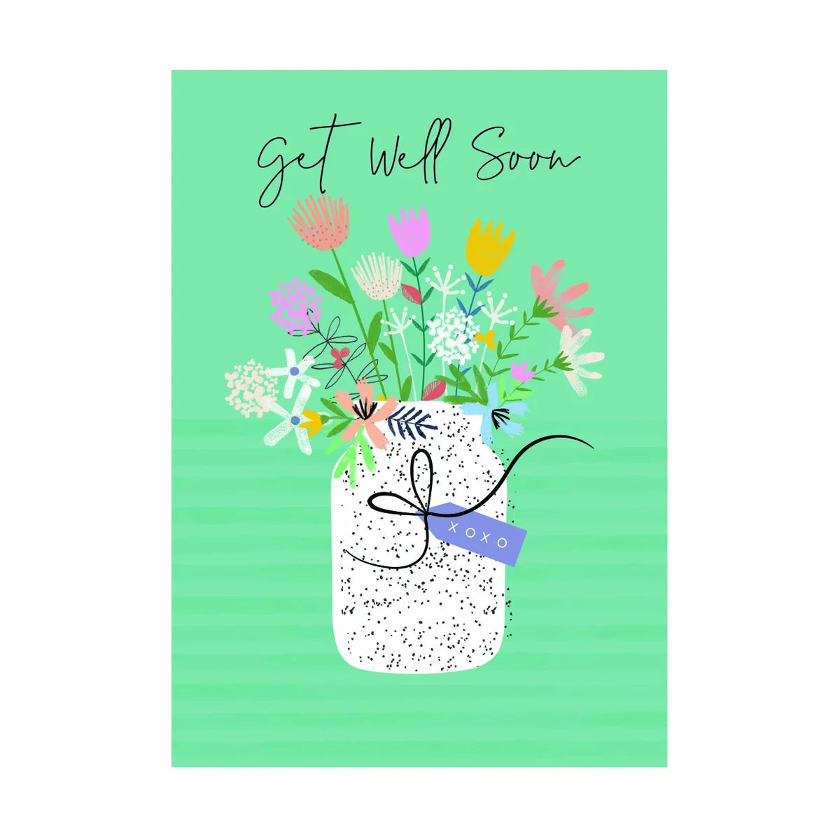 Get Well Vase - Greeting Card