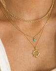 Sofia Slice Necklace: Turquoise