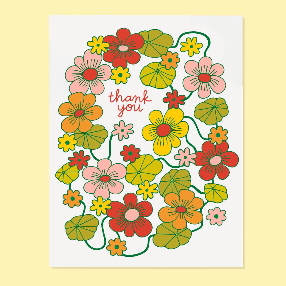 Nasturtium Thank You Card
