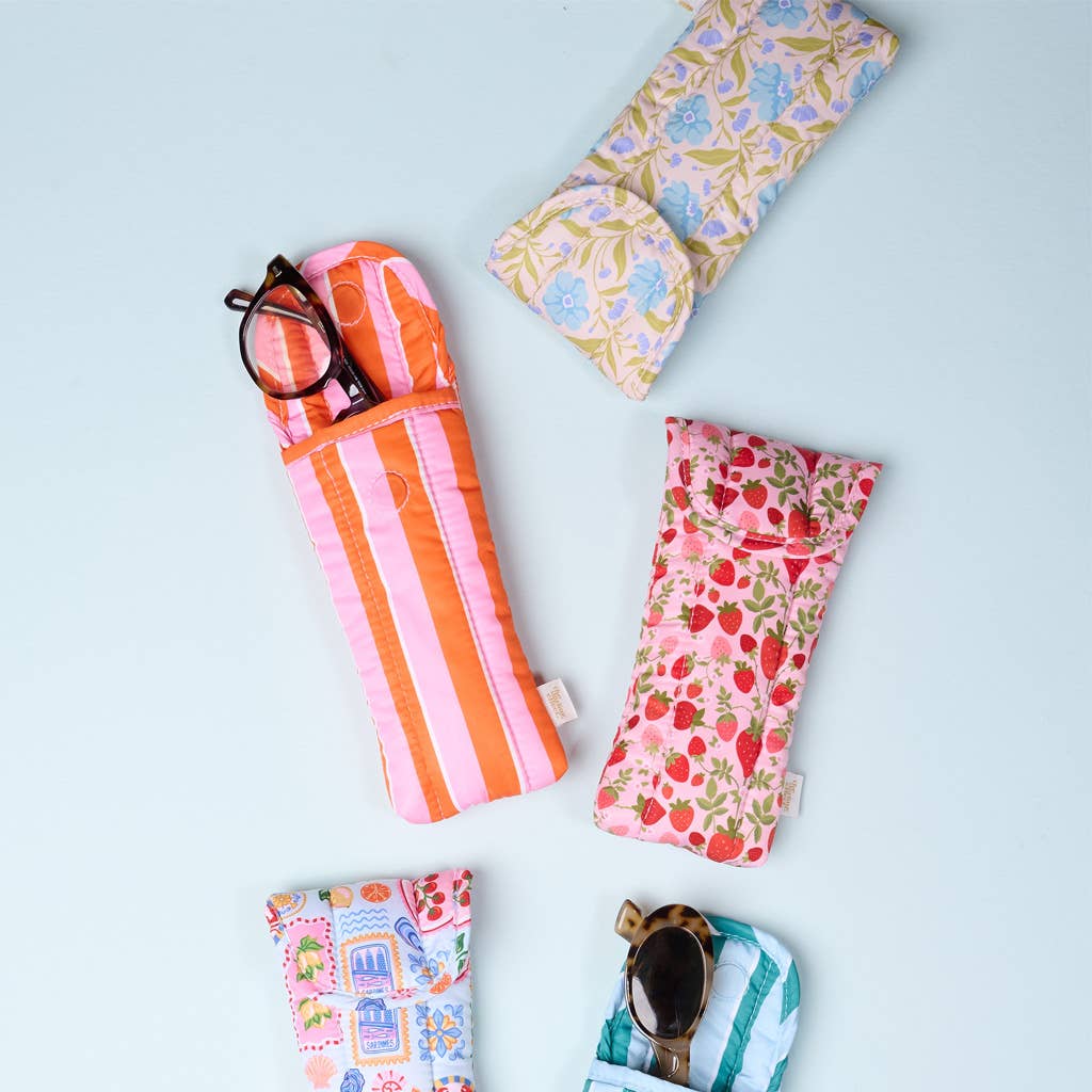 Puffy Sunglasses Case: Coastal Cove