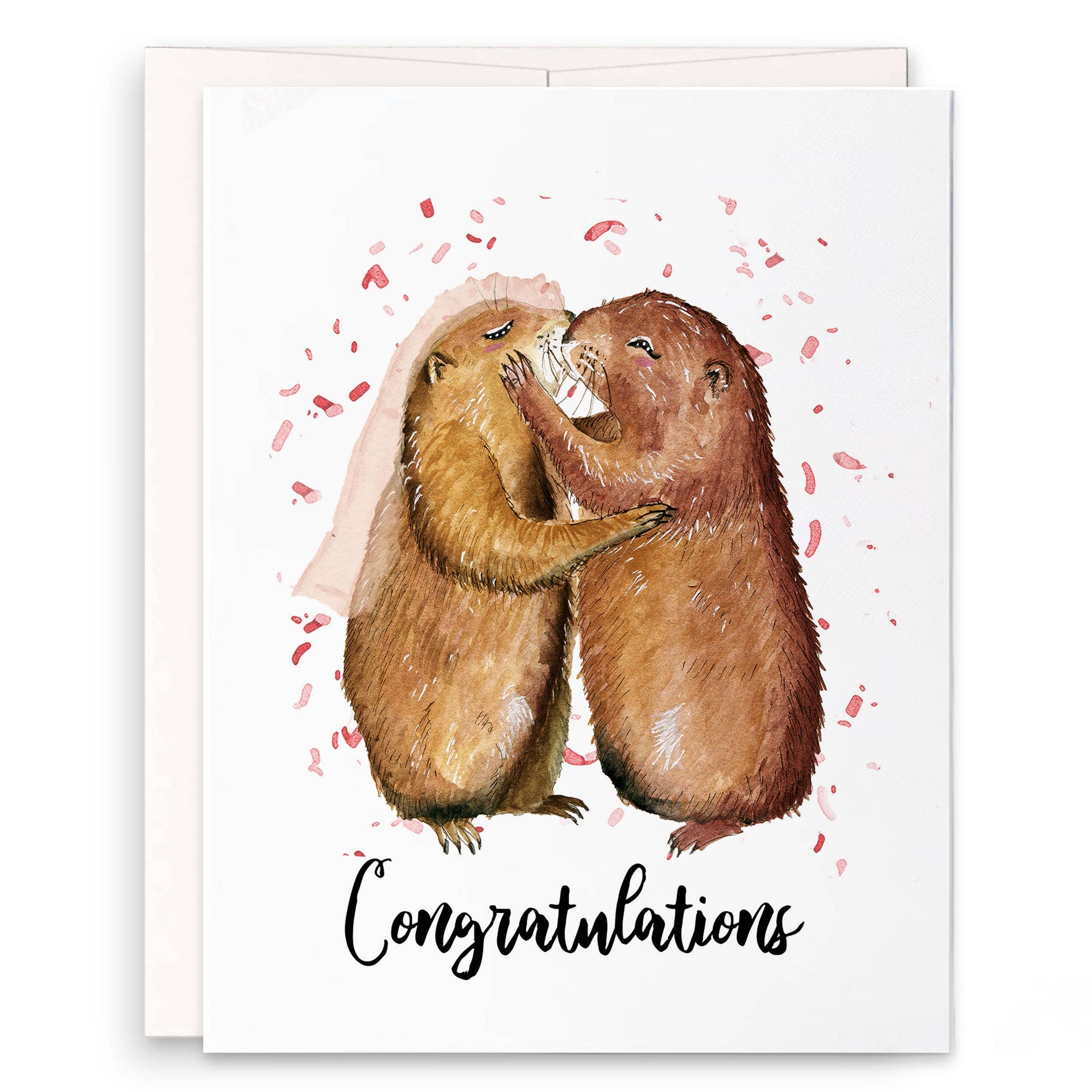 Prairie Dog Couple - Funny Wedding Card