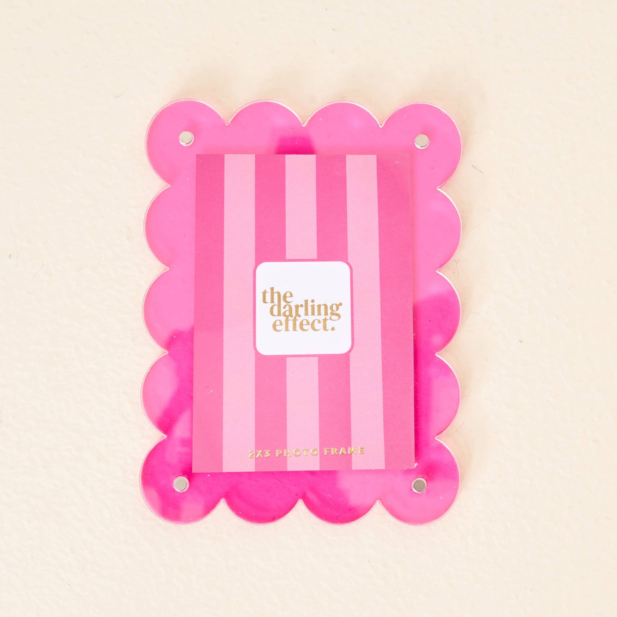 Mini Acrylic Picture Frame Magnet: Hot Pink