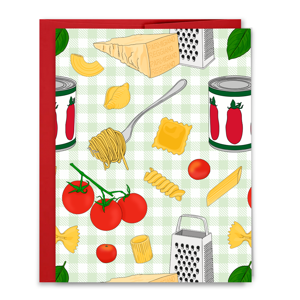 Pasta and Tomatoes Card