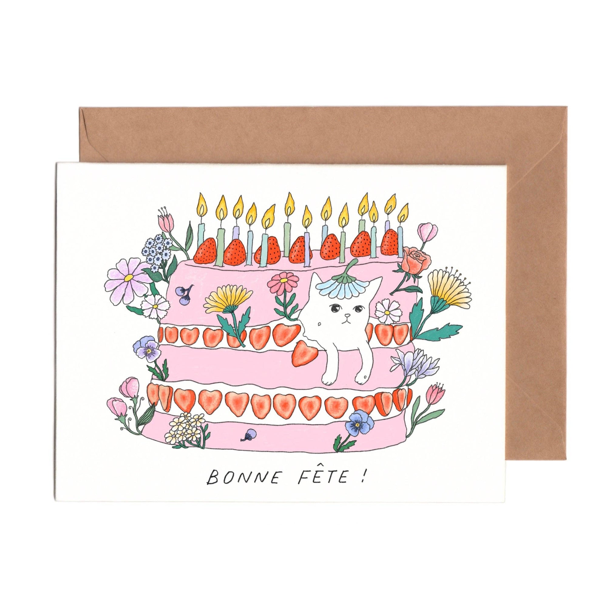 Cat Cake - Birthday Card