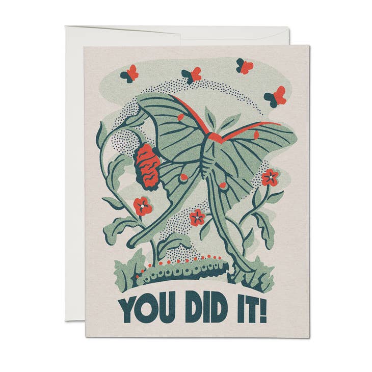 Moth Congrats - Greeting Card