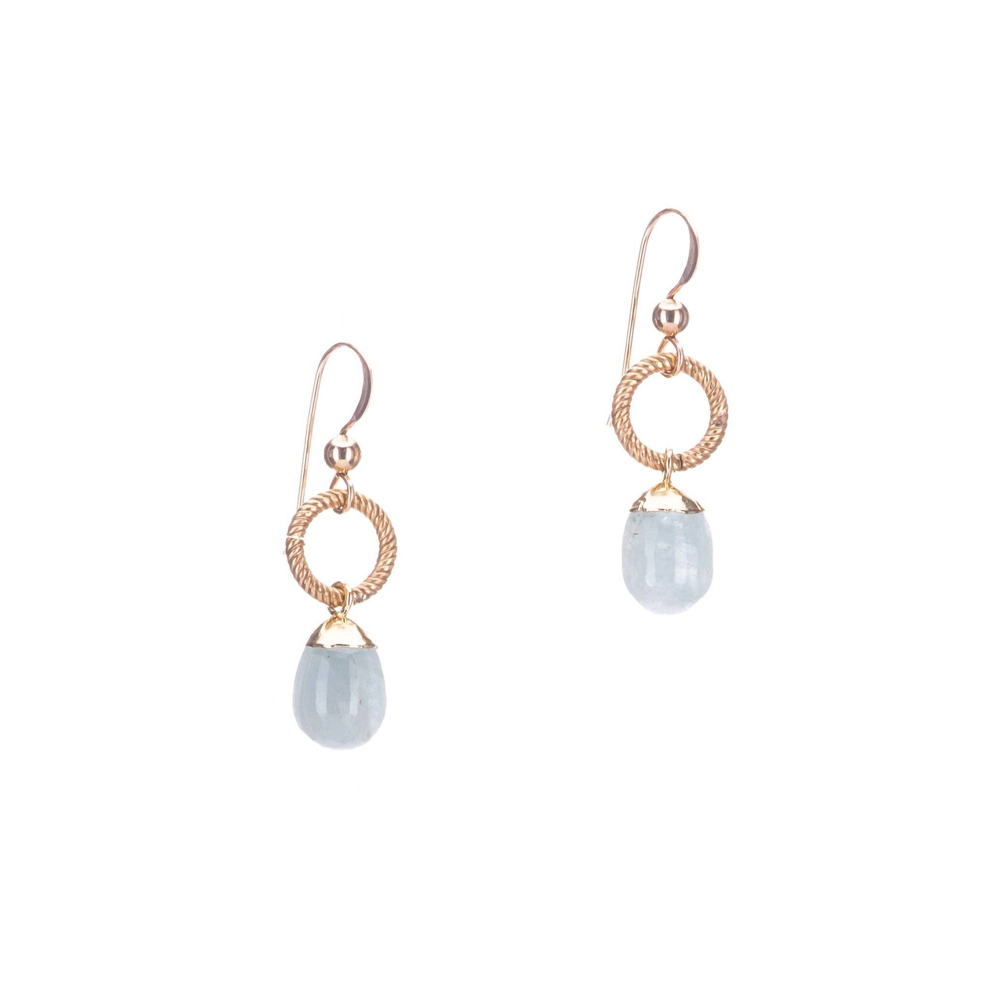 Droplet Earrings: Aquamarine