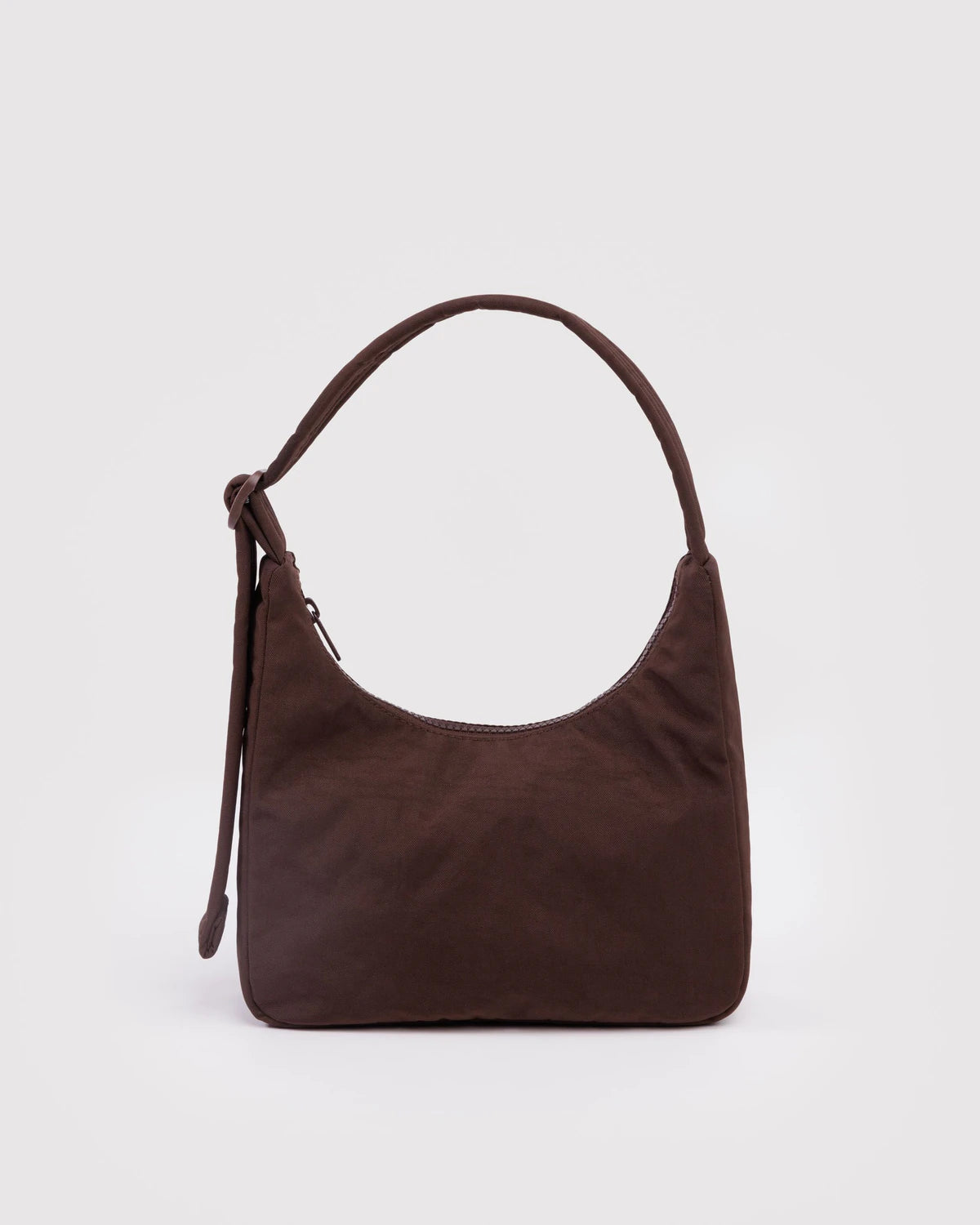 Mini Nylon Shoulder Bag: Coffee