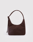 Mini Nylon Shoulder Bag: Coffee
