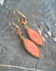 Elliptical Pendant Earring: Orange