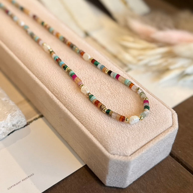Rainbow Beaded Necklace