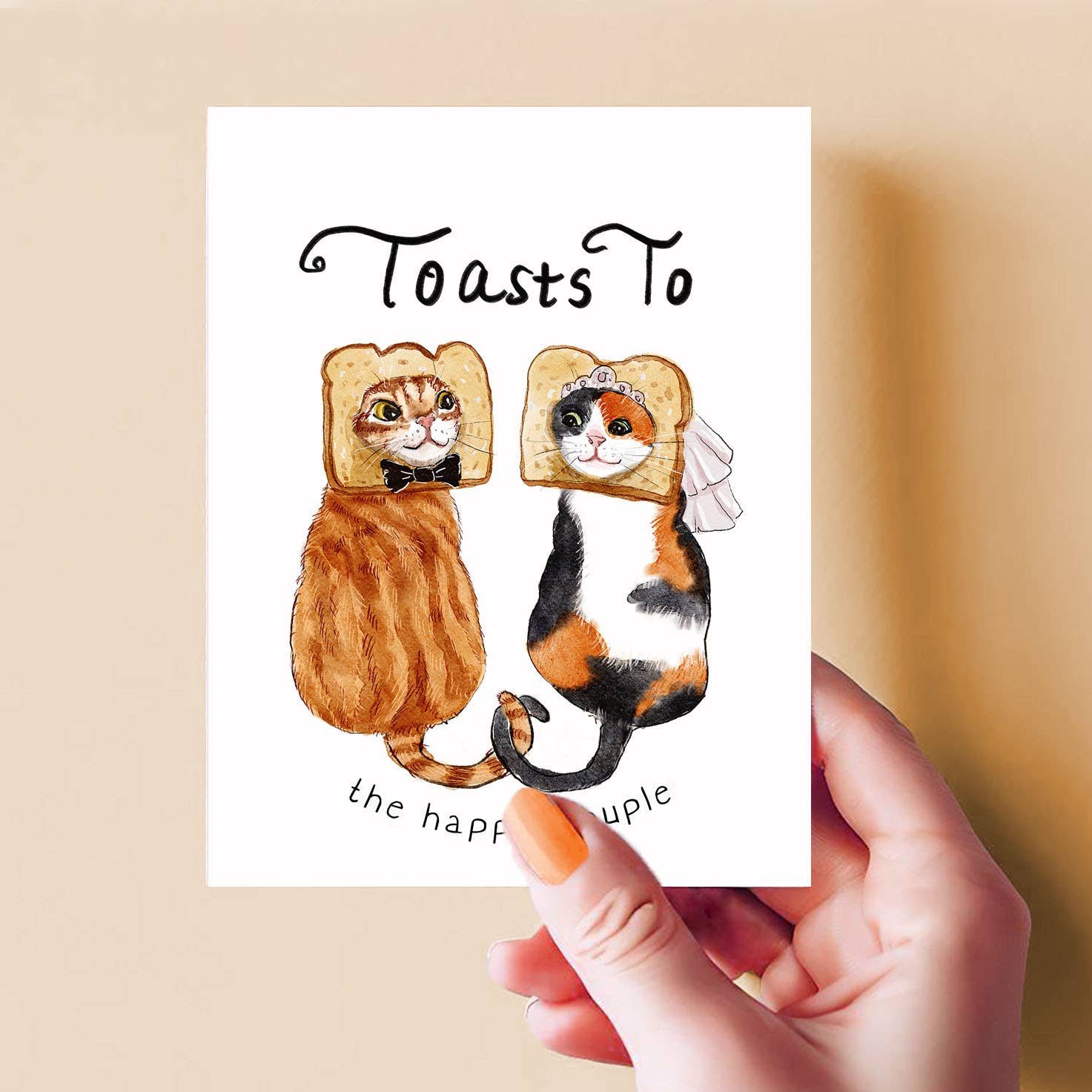 Wedding Toast Cats - Funny Wedding Card
