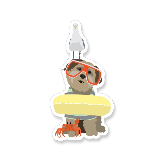 Summer Brown Dog | Sticker