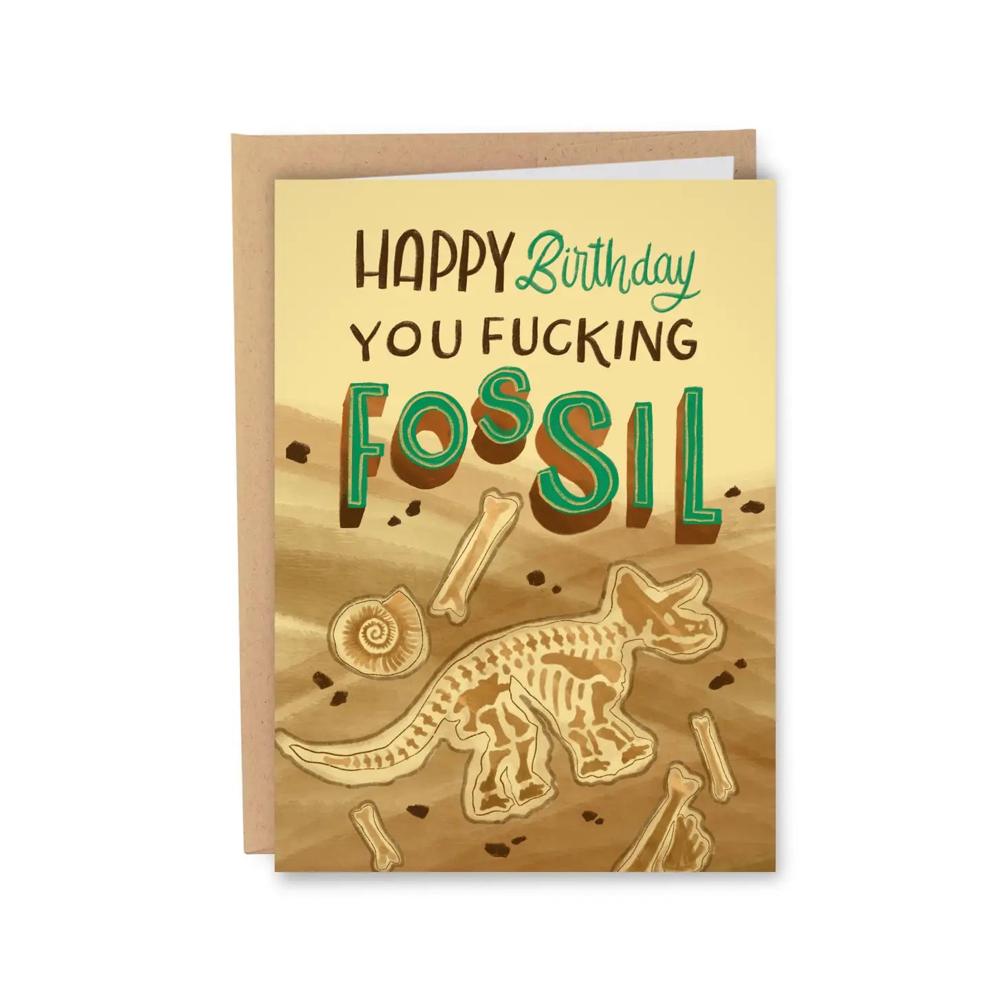 Fucking Fossil - Greeting Card