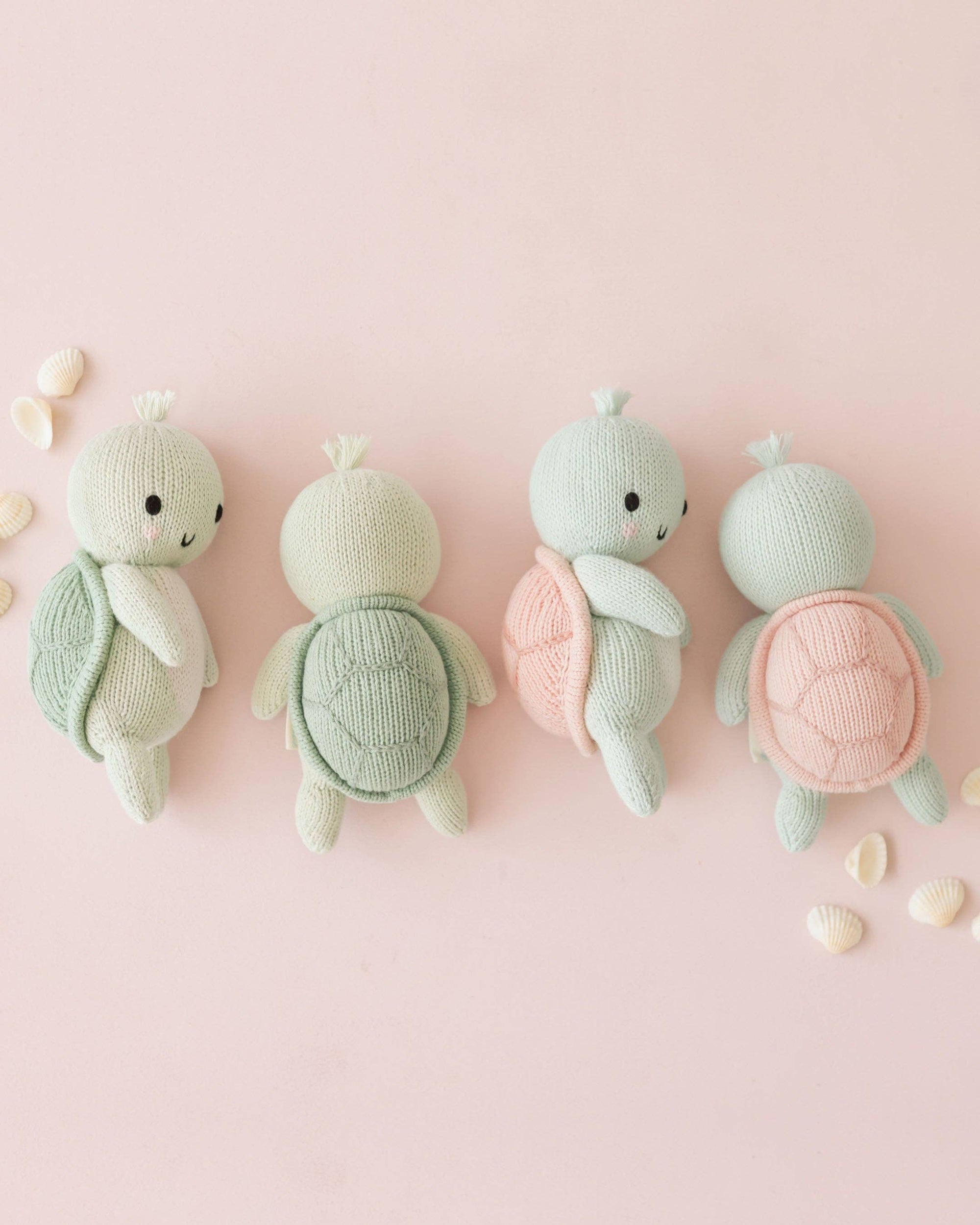 Baby Sea Turtle (kelp green) | Hand-Knit Doll