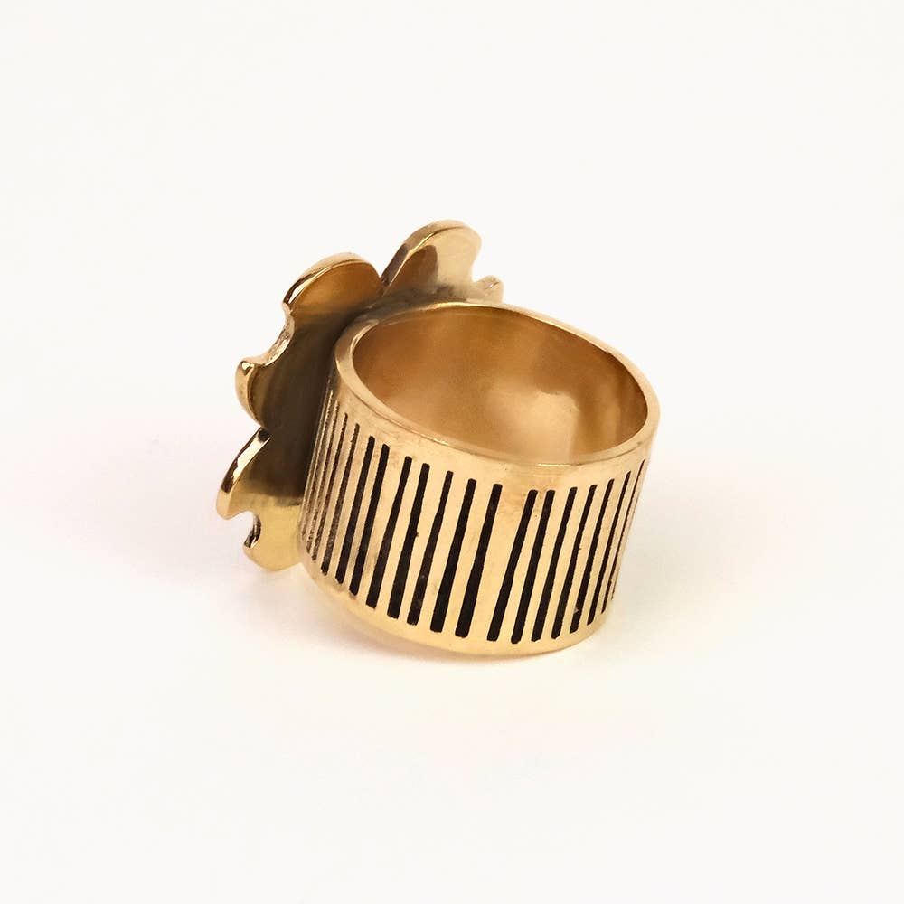 Brass Bandana Slide Ring | Amy