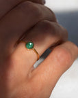 Emerald Rosecut Ring | 10k Gold