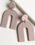 Arch Earrings: Blush Pink