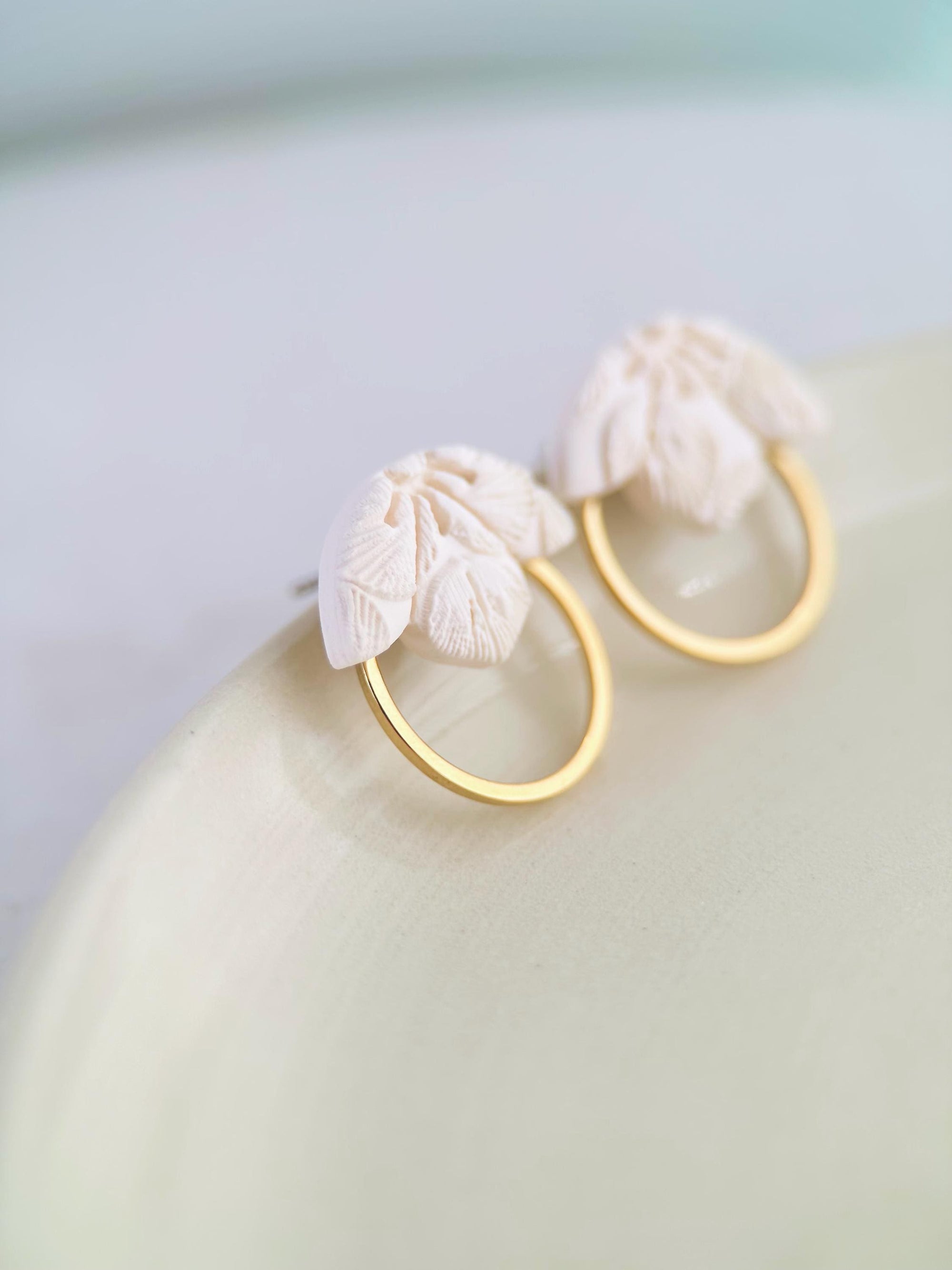 Cherry Blossom Ear Jacket: Ivory