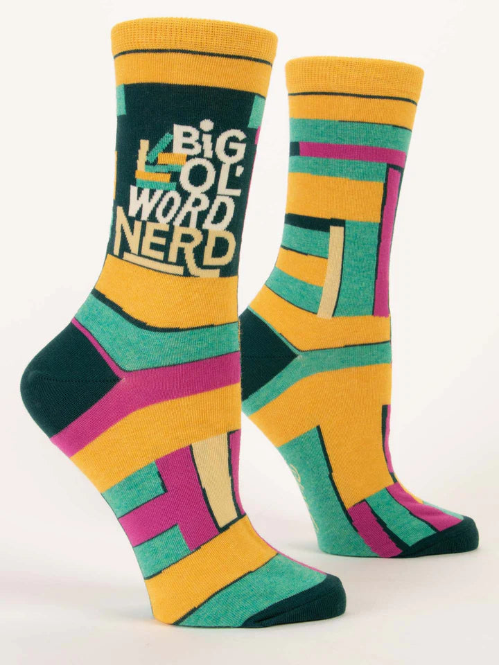 Big Ole Word Nerd Crew Socks