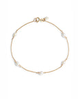 Petite Oval Pearl Chain Bracelet