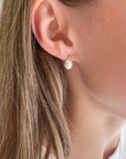 Petite Oval Pearl Studs