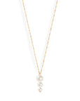 Triple Pearl Pendant Necklace