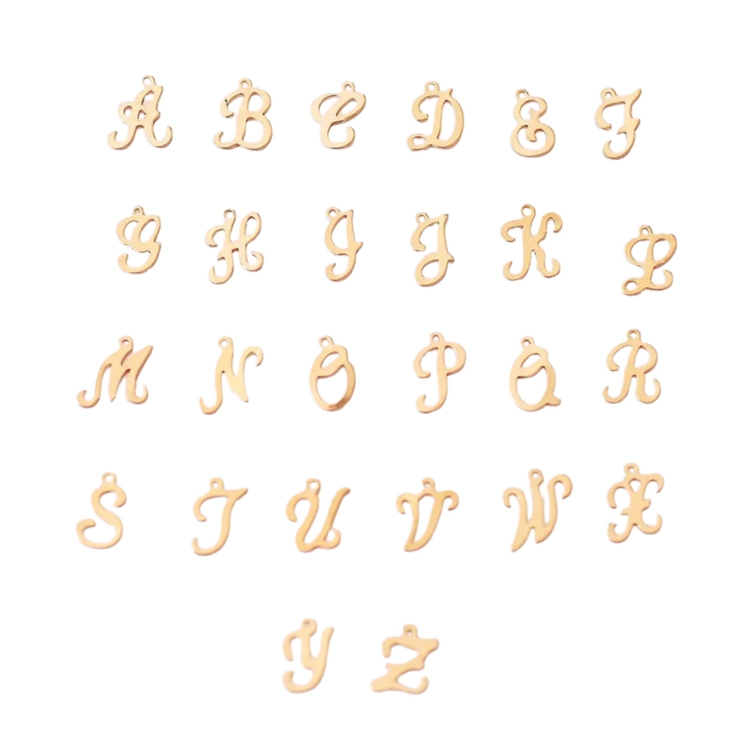 Script Letter Charm