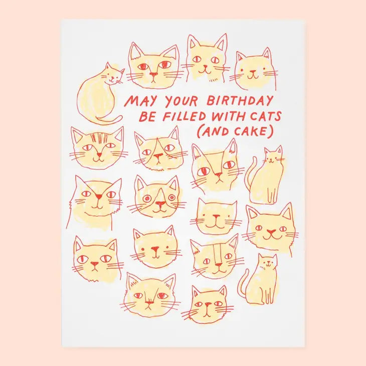 Cats and Cake Birthday Card