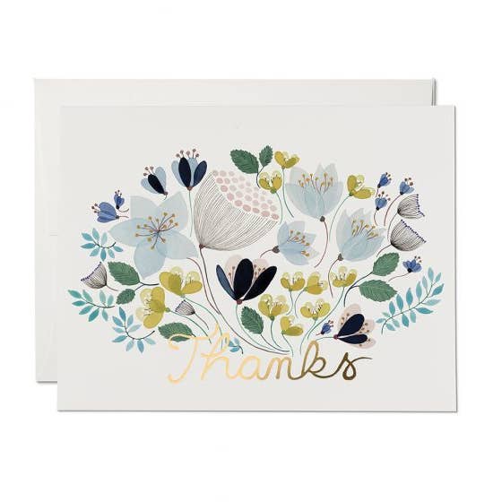 April Bouquet Thanks - Greeting Card