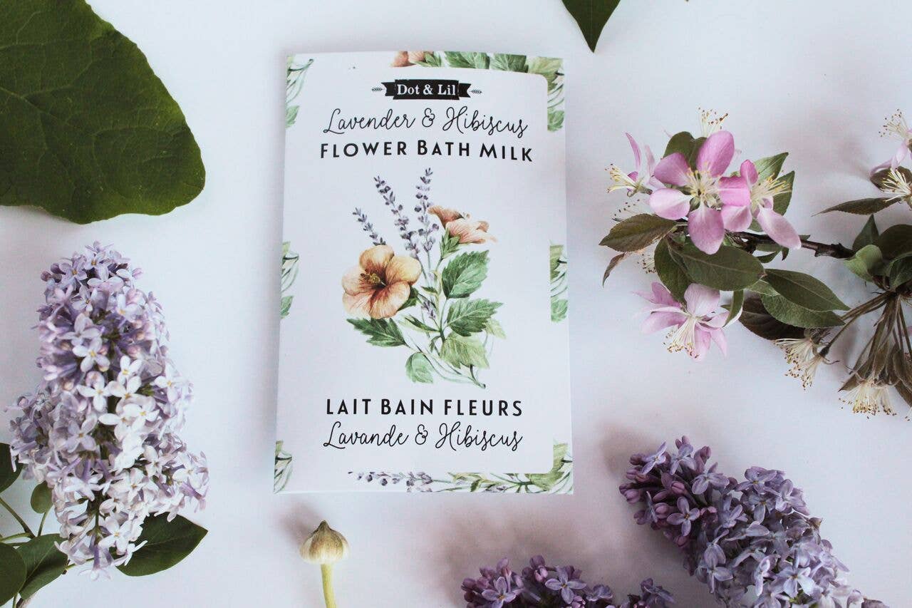 Lavender &amp; Hibiscus Flower Bath Milk Sachet