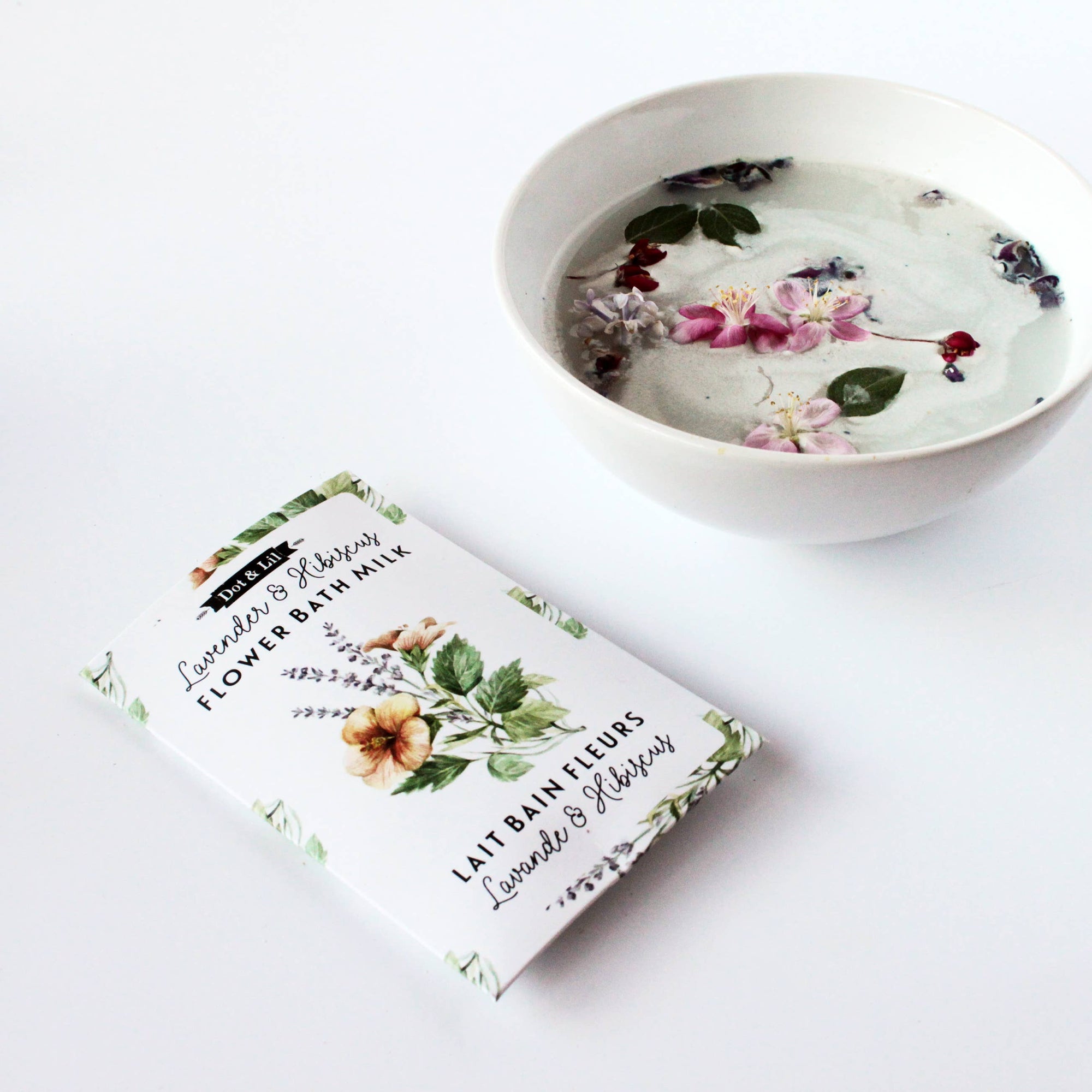 Lavender &amp; Hibiscus Flower Bath Milk Sachet