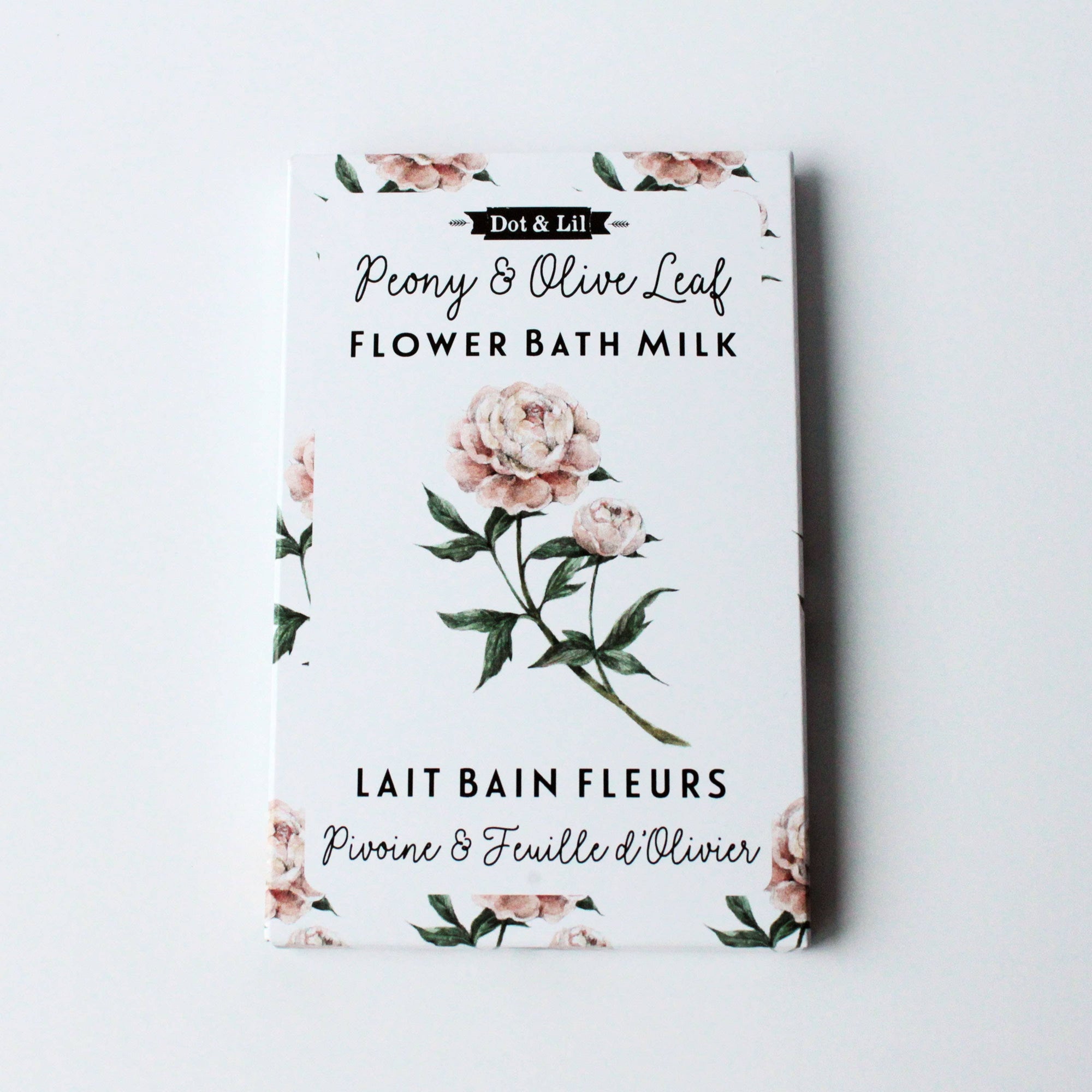 Peony &amp; Olive Leaf Flower Bath Milk Sachet