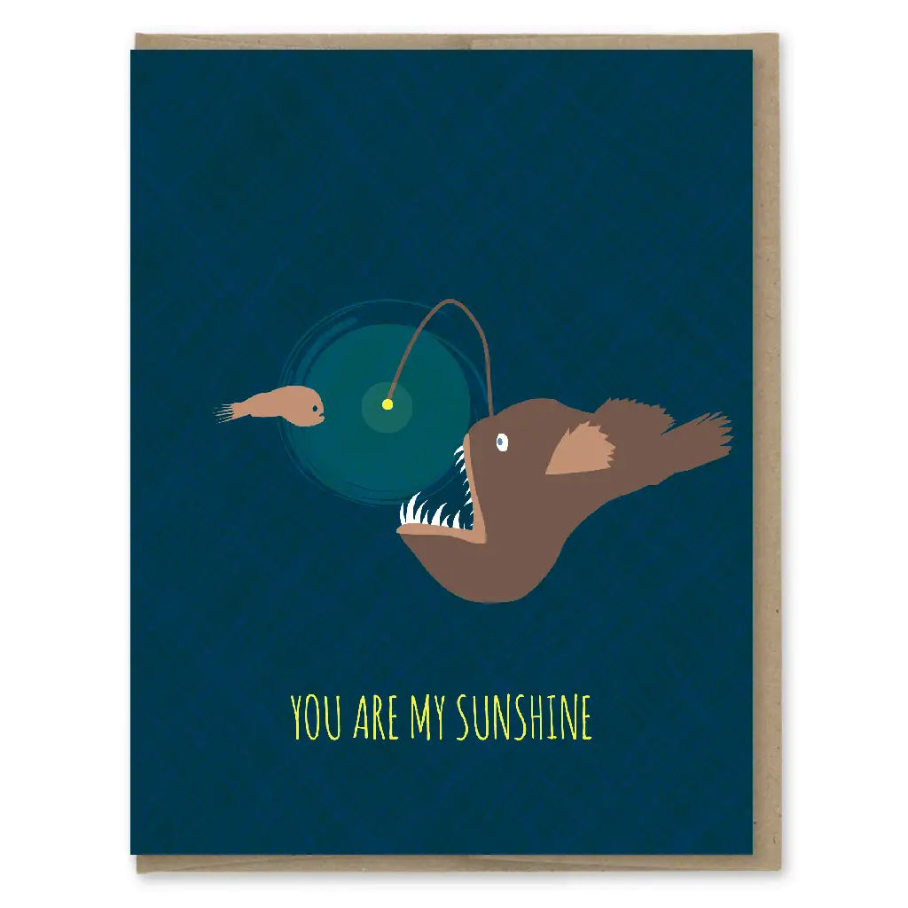 Sunshine Angler Fish - Greeting Card
