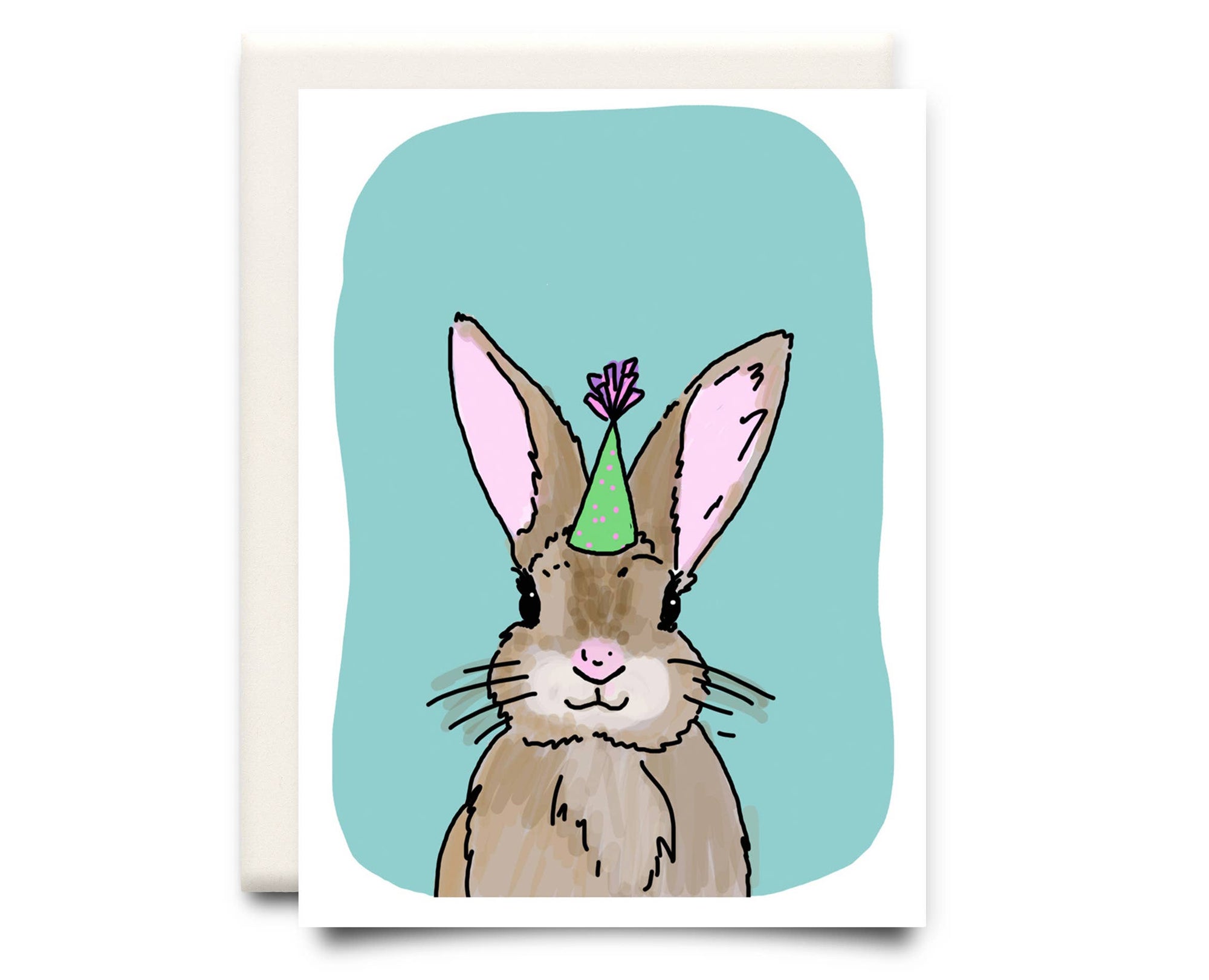 Bunny in a Hat | Birthday Greeting Card