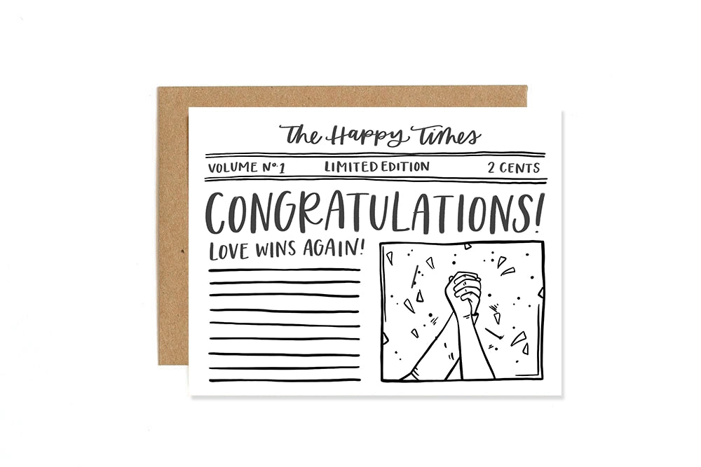 Newspaper Congratulations - Greeting Card