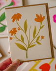 Orange Floral | Greeting Card