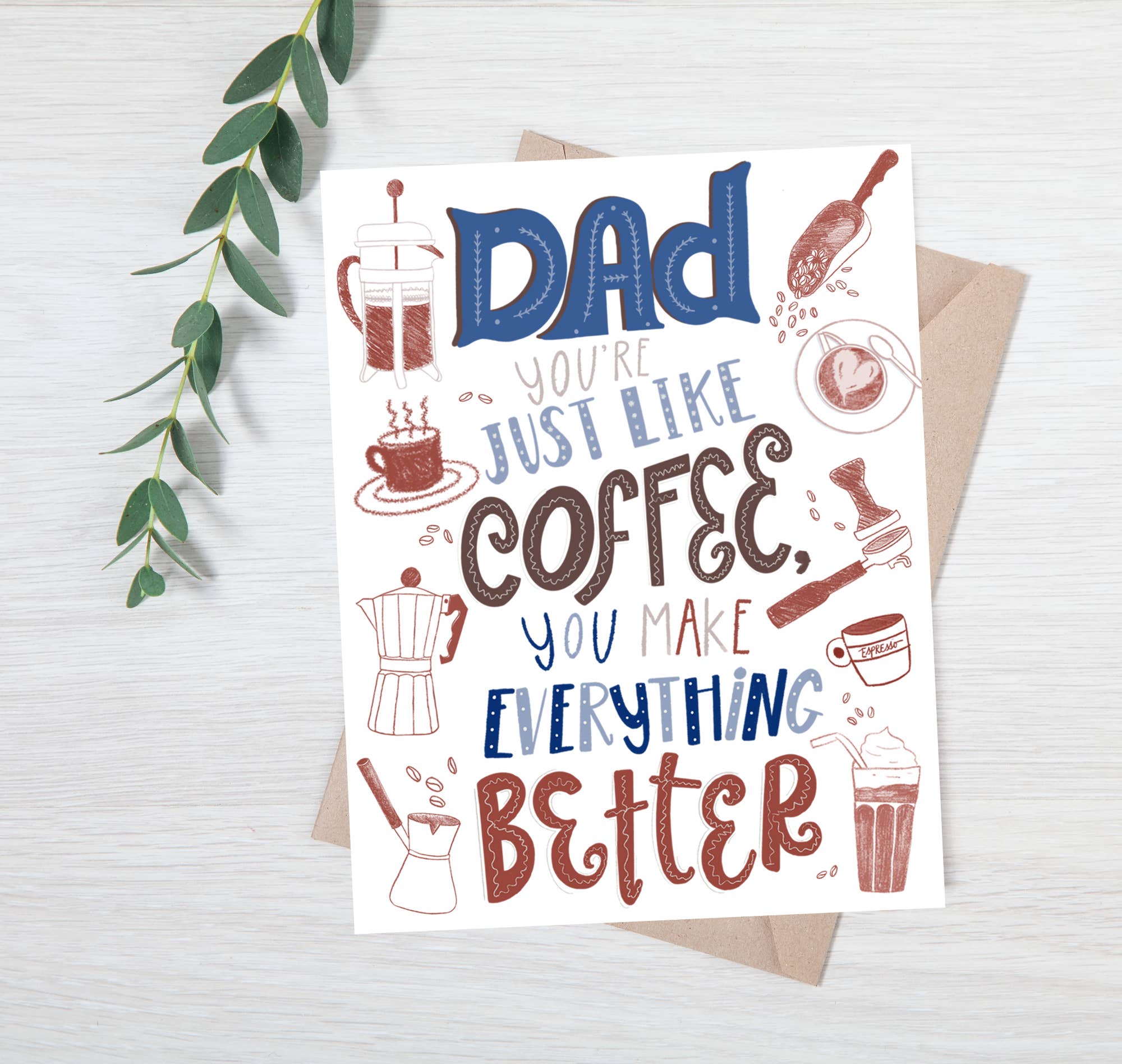Hand-lettered Coffee | Greeting Card