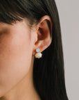 Marbelle Stud Earrings | White