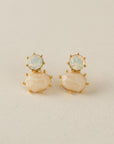 Marbelle Stud Earrings | White