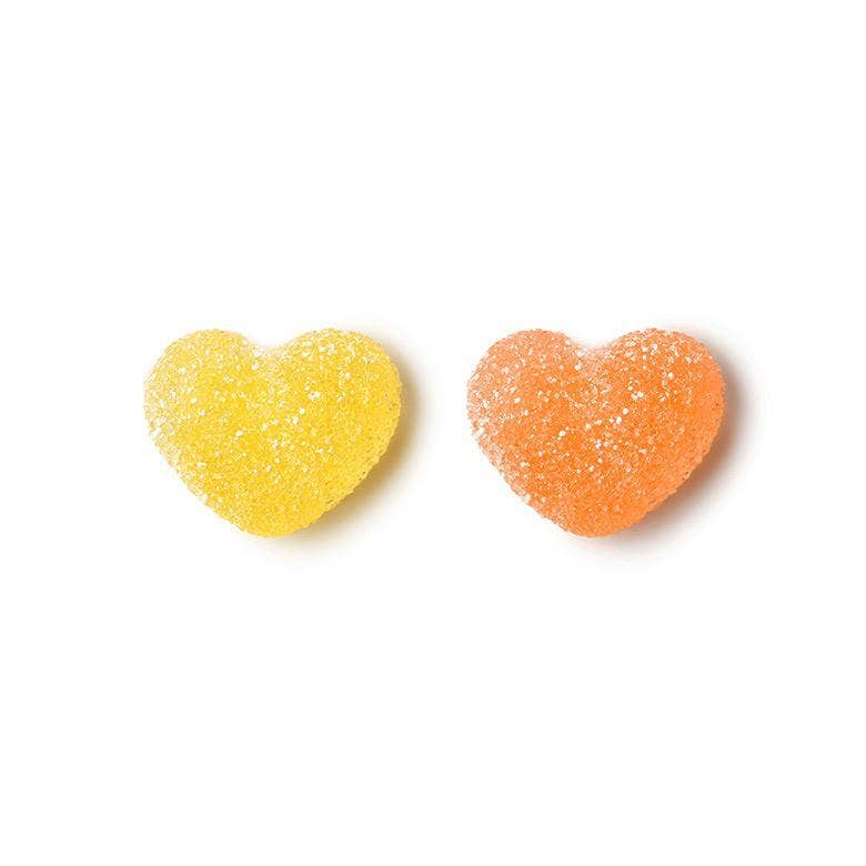 Vegan Sour Peach Hearts Gummy Candies
