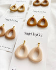 Miley Clay Earrings | Leather