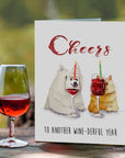 Cheers Wine-derful Year - Funny Birthday Card: Birthday Version
