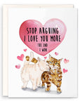 Love Argument Cats - Funny Anniversary Card